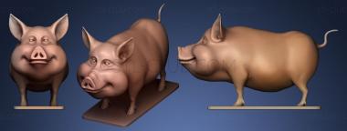 3D мадэль Милая свинья (STL)